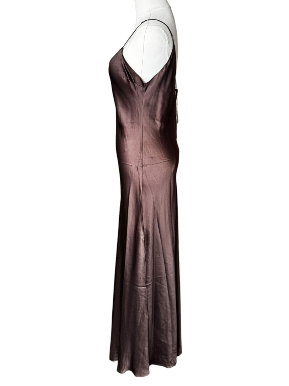 NWT Dannijo Mossy Maxi Slip Dress Dark Brown Medium - Picture 5 of 12